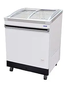 Celcold - CATF31 - 31.1" Angle Top Ice Cream Display Freezer With Glass Lids - 6.5 Cu.Ft.