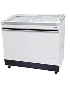 Celcold - CATF40 - 40" Angle Top Ice Cream Display Freezer with Glass Lids - 8.7 Cu. Ft.