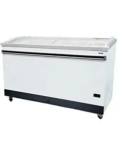 Celcold - CATF59 - 59.5" Angle Top Ice Cream Display Freezer with Glass Lids - 14.4 Cu. Ft.