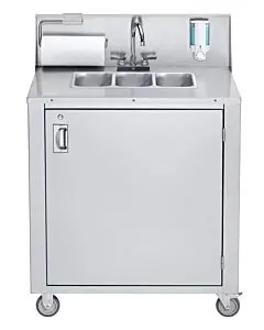 Crown Verity CV-PHS-3C Triple Bowl Cold Portable Hand Sink