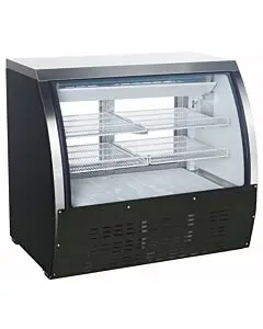 Zanduco 47" Black Coated Steel Floor Model Refrigerated Showcase 18 cu. ft.
