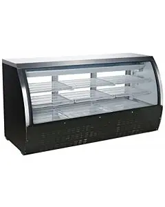 Zanduco 82" Black Coated Steel Floor Model Refrigerated Showcase 32 cu. ft.