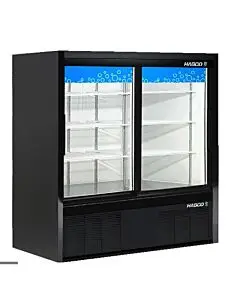 HABCO ESM14SL48HC 47" Impulse Double Sliding Glass Door Refrigerated Display - 115V, 0.25HP