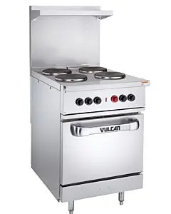 Vulcan EV24S-4FP Endurance Series 24" Electric Range with 4 French Plates Burner and Standard Oven - 208V/240V/480V