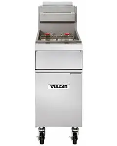 Vulcan 1GR45M Freestanding Floor Fryer 45-50 lb. Capacity Natural Gas or Liquid Propane - 120,000 BTU