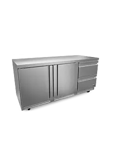 Fagor FUR-72-D2-N 72" Undercounter Refrigerator with One Door & Two Drawers, 25.4 Cu. Ft. – 115V/60/1