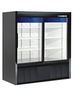 HABCO ESM14SL54HC 47" Impulse Double Sliding Glass Door Refrigerated Display 15 Cu.Ft. - 115V, 0.25HP