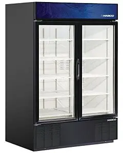 HABCO ESM49HCTD 54" Double Swing Glass Door Cold Space Merchandiser 49 Cu.Ft. - 115V, 0.25HP