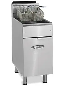 Imperial IFS-75 Tube Fired Floor Fryer 75 lb. Capacity Natural Gas or Liquid Propane - 175,000 BTU