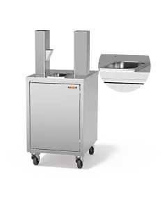 Zummo MDCESP14-N Z-14 Nature Slim Stainless Steel Cabinet with Gastronomy Tray