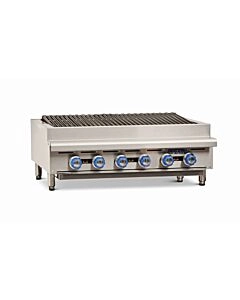 Imperial IRB-24 24" Wide Radiant Broiler with Slanted Cooking surface and 3 Bar Grates - 60000 BTU