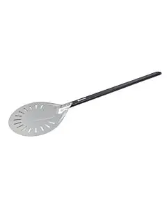 Omcan 54-1/3" Perforated Aluminum Pizza Peel with 8" Round Blade