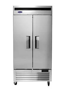 Atosa MBF8502GR 39.5" Bottom Mount Slim Solid 2-Door Reach-In Freezer - 28.5 Cu. Ft.