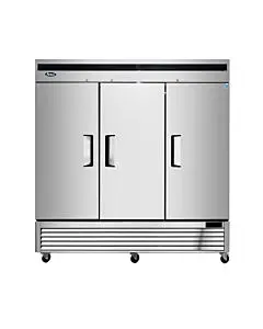 Atosa MBF8508GR 82" Bottom Mount Solid Three Door Reach In Refrigerator
