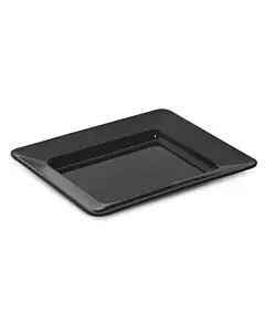 GET ML-11-BK Milano™ 12" x 10" Rectangular Plate, .75" Deep - 12/case