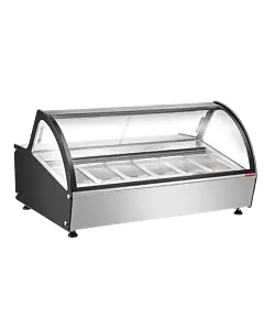 New Air NCGD-46-S 46" Countertop Gelato Display Case with 122L Capacity - 110-120V, 1020W