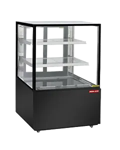New Air NDC-48-SG 47.5" Square Glass Floor Refrigerated Display Case with 542L Capacity - 115V, 750W