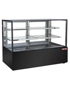 New Air NDC-59-SG 59" Square Glass Floor Refrigerated Display Case with 686L Capacity - 115V, 960W
