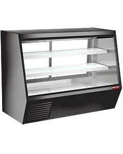New Air NDDC-72-GC 72" Square Glass Refrigerated Deli Display Case with Gravity Coil and 978+240L Capacity - 110-120V, 500W