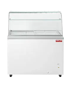 New Air NIF-50-DC 50" Ice Cream Dipping Cabinet with Glass Canopy and 309L Capacity - 115V, 2.3A