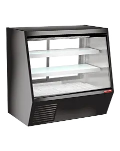 New Air NDDC-60-GC 60" Square Glass Refrigerated Deli Display Case with Gravity Coil and 808+185L Capacity - 110-120V, 680W