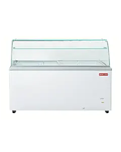 New Air NIF-71-DC 71" Ice Cream Dipping Cabinet with Glass Canopy and 549L Capacity - 115V, 2.9A