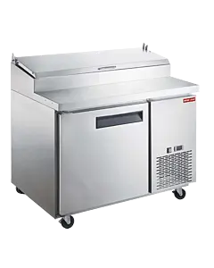 New Air NPT-044-PI 44" Refrigerated Solid Door Pizza Prep Table with 280L Capacity - 115V, 250W