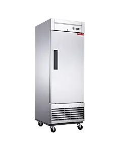 New Air NSF-050-H 27.5" Single Solid Door Stainless Steel Reach-in Freezer with 504L Capacity - 115V, 750W