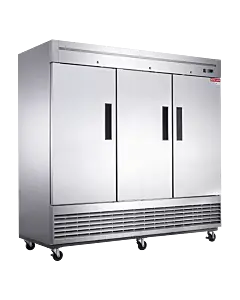 New Air NSF-182-H 82.5" 3-Solid Door Stainless Steel Reach-In Freezer with 1820L Capacity - 115V, 1300W