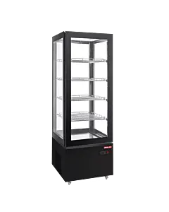 New Air NUDC-21-S 20.5" Upright 4-Sided Glass Refrigerated Display Case with 250L Capacity - 110-120V, 2.85A
