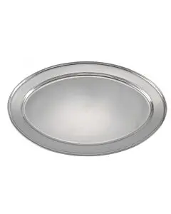 Winco Stainless Steel Heavy Oval Platter 21-3/4" X 14-1/2" OPL-22