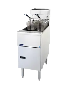 Pitco SG18S Floor Fryer 75 lb. Capacity Natural Gas or Liquid Propane - 140,000 BTU
