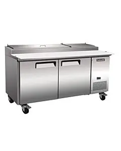Celcold-CPP719 70" Double Door Pizza Prep Table - 34 Cu.Ft.