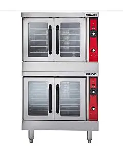 Vulcan VC44GD Double Full Size Natural Gas Liquid Propane Convection Oven - 100,000 BTU