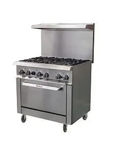 Ikon IR-6-36CO - Gas Range with Built-In Convection Oven, 6 Burners -33,000 BTU
