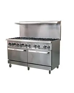 Ikon IR-10-60CO - Gas Range with Built-In Convection Oven, 10 Burners -30,000 BTU