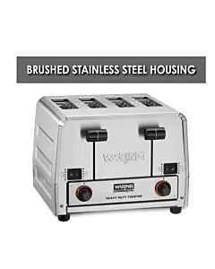 Waring WCT850RC Heavy-Duty 4-Slot Switchable Bread and Bagel Toaster,120V/1800W