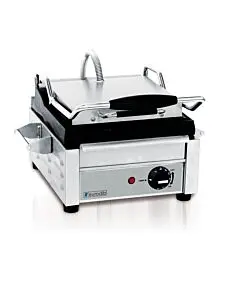 Eurodib SFE02325 Small Commercial Electric Panini Grill All Ribbed 1800W - 120V