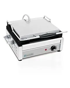Eurodib SFE02345 Medium Commercial Panini Grill All Ribbed 1800-2400W - 120V/240V