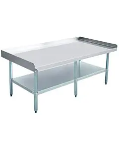 Zanduco 30" Stainless Steel Equipment Stand with Stainless Steel Undershelf and 6 Legs