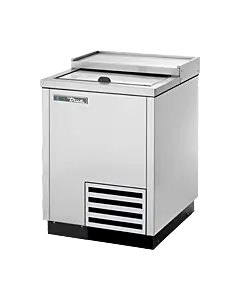 True T-24-GC-S-HC 24.5" Solid Slide Lid Stainless Steel Glass and Plate Chiller/Froster