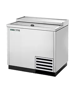 True T-36-GC-S-HC 36" Solid Slide Lid Stainless Steel Glass and Plate Chiller/Froster