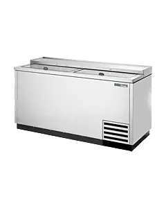 True TD-65-24-S-HC 64" Solid Slide Lid Stainless Steel Deep Well Horizontal Bottle Cooler