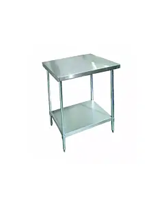 Zanduco 30" Depth Stainless Steel Standard Worktable with Undershelf