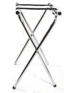 Zanduco 31" Chrome Bar Tray Stand