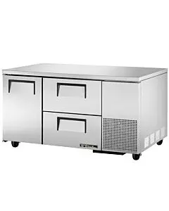 True TUC-60-32D-2-HC 60" Undercounter Refrigerator With 1-Door And 2-Drawers
