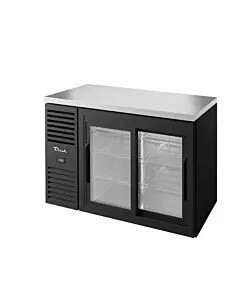 True TBR48-RISZ1-L-B-11-1 48" Sliding Glass 2-Door Single Zone Back Bar Refrigerator