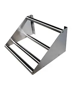 Omcan 15" x 11.25" Wall Mounted Stainless Steel Tubular Rack Shelf