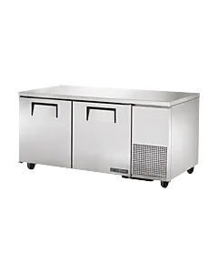 True TUC-67F-HC 67" 2 Solid Door Undercounter Freezer