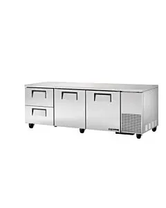 True TUC-93D-2-HC 93" Deep Undercounter Refrigerator With 2-Door And 2-Drawer